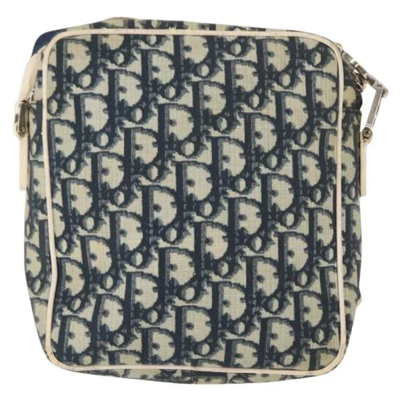 Authentic Christian Dior Trotter Canvas Shoulder Bag Navy - Picture 9 of 16